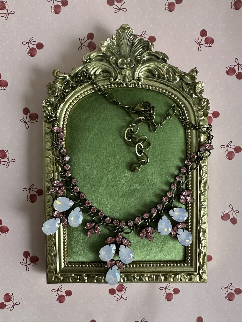 Vintage Kirks Folly Fairy Godmother Teardrop Statement Necklace